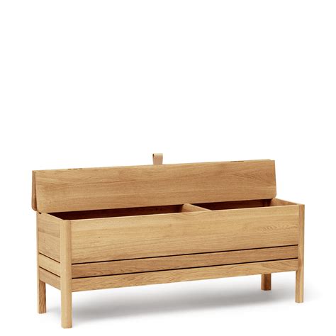 A Line Storage Bench 111, White Oak - Form & Refine