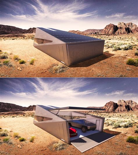 Cybunker is a Tesla Cybertruck-Inspired Living Space, Complete with Solar Panels - TechEBlog