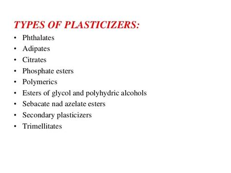 Plasticizer class ppt