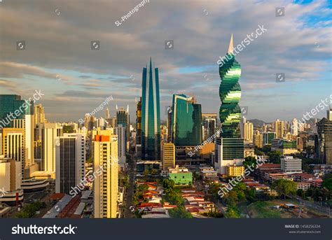 Colorful Panoramic Skyline Panama City Sunset Stock Photo 1458256334 | Shutterstock