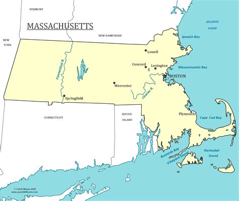 Massachusetts State Map - Map of Massachusetts and Information About ...