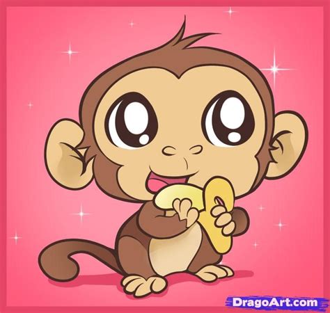 How to Draw an Easy Monkey | Monkey drawing, Monkey drawing cute ...