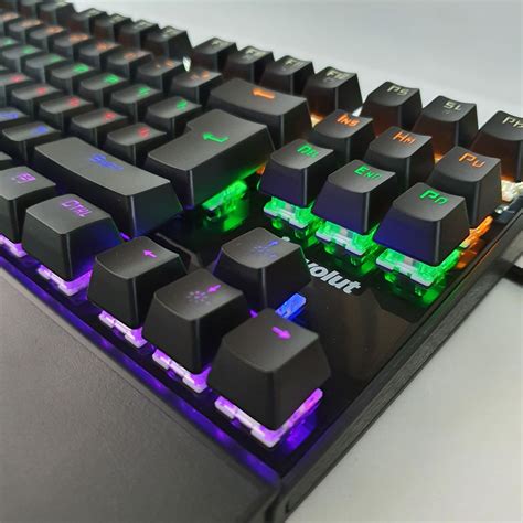 Teclado Mecânico Gamer ASSAULT com LED Switch Blue EG-204RG Evolut