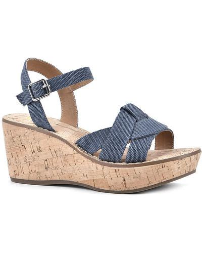 Blue White Mountain Heels for Women | Lyst