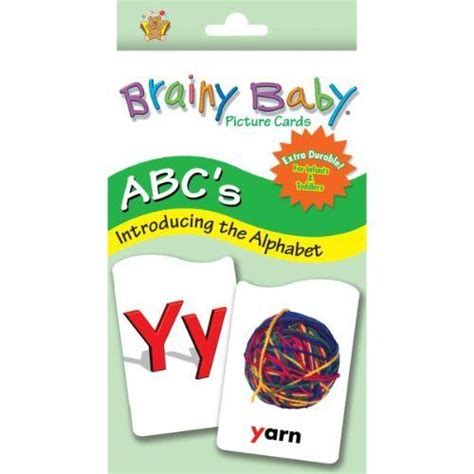 Brainy Baby ABCs Flashcards by Brainy Baby. $14.99. These large, thick, non-toxic cardboard ...