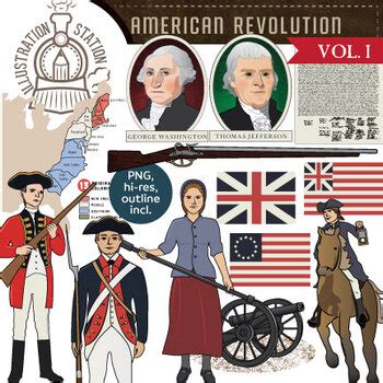 American Revolution Clip Art, American History Clip Art by Illustration ...