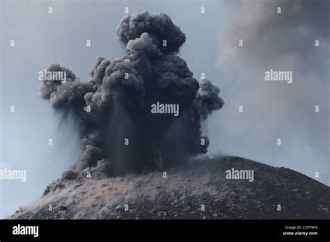 Indonesia, Sumatra, Krakatoa volcano erupting Stock Photo - Alamy