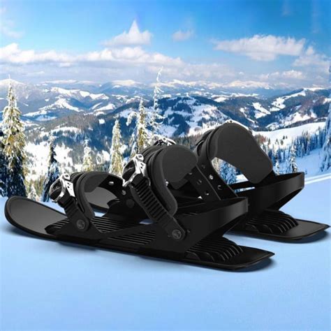 Snowfeet - Mini Short Ski Skates for Snow Pro Version | Skis for Winter Shoes | Short Snowskates ...