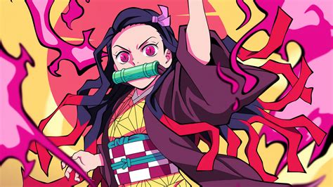 Nezuko Kamado Wallpaper 4K, Illustration