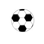 Football with white hexagons and black pentagons vector graphics | Free SVG