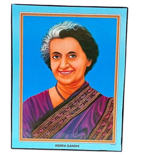 Particle Board Indira Gandhi Photo Frame For Education Purpose, Size: 15" X 19" (38cm X 48cm) at ...