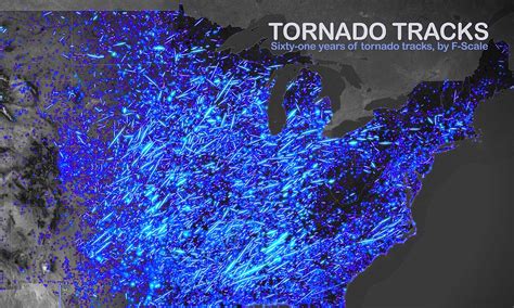 Tornado Map shows the path of EVERY tornado to hit the U.S. in the last ...