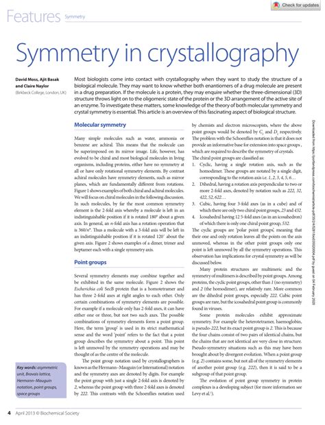 (PDF) Symmetry in crystallography