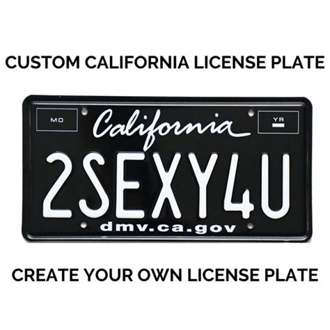 New Black California License Plates