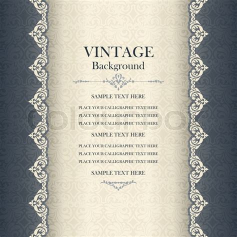 Vintage background, antique greeting ... | Stock vector | Colourbox