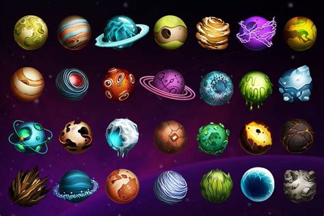 Planets Icons | 2D Icons | Unity Asset Store | Planet icon, Galaxy art, Planets art