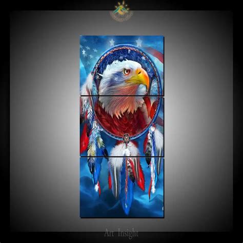 Aliexpress.com : Buy 3 Piece American Eagle Canvas Art Wall Pictures ...