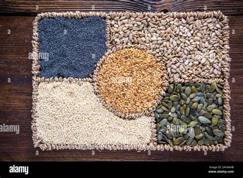 Healthy snack seeds selection Stock Photo - Alamy