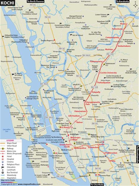 Map of Kochi City, India