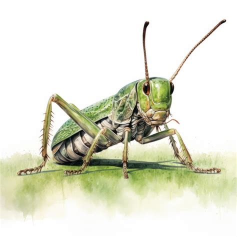 Premium AI Image | Detailed Cricket Watercolor Clipart For Digital ...