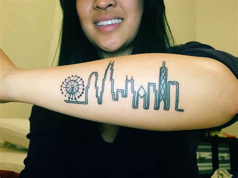 My Chicago skyline tattoo | Chicago tattoo, Chicago skyline tattoo, Skyline tattoo