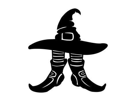 Witch Hat Svg Witch Legs Svg Silhouette Cutting File Clipart | Etsy