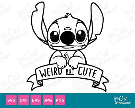 Stitch Weird but Cute SVG Lilo and Stitch Clipart Images - Etsy