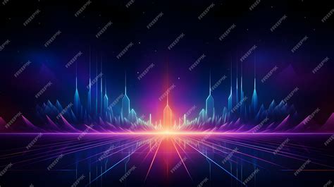 Premium AI Image | geometric neon wallpaper ai generated background