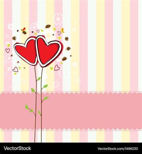 Cute heart tree and sweet background Royalty Free Vector