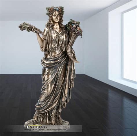 Ancient Roman Goddess Figure Bronze Demeter Sculpture - Bronze Demeter ...