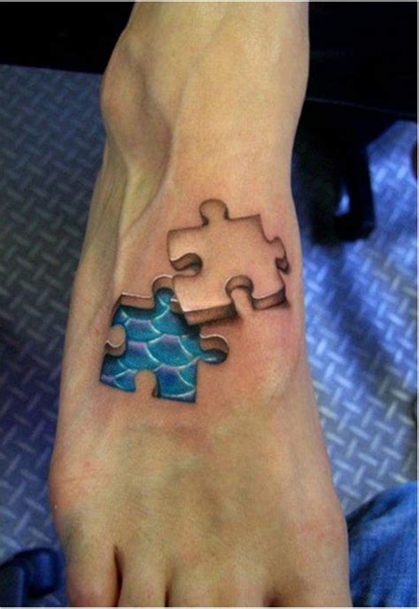 31 Cool Puzzle Piece Tattoos - Design World - Joshua Nava Arts