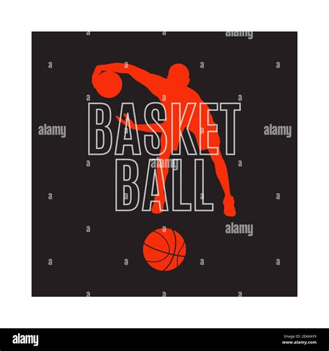 Basketball game emblem, label, print, t-shirt design, vector illustration. Basketball dribbling ...