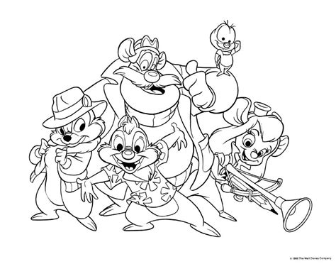 Chip And Dale Coloring Pages - Coloring Home