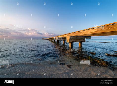 Sunrise from the Higgs Beach Pier Stock Photo - Alamy