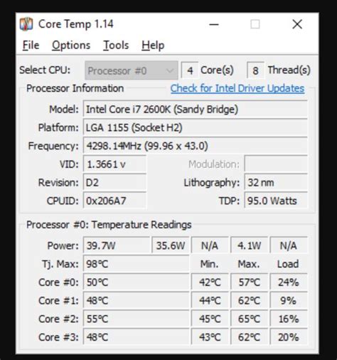 How to see CPU temperature in Windows 10 or 7 system tray