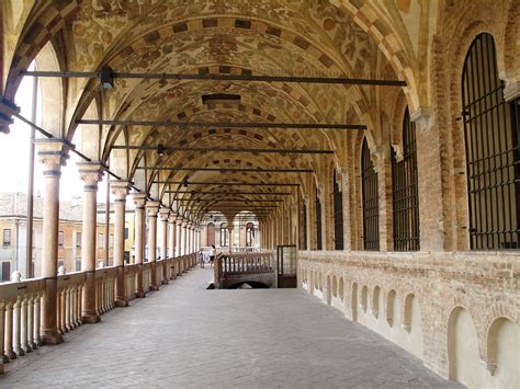 The groin vault of the upper arcade at the Palazzo della Ragione, Padua.