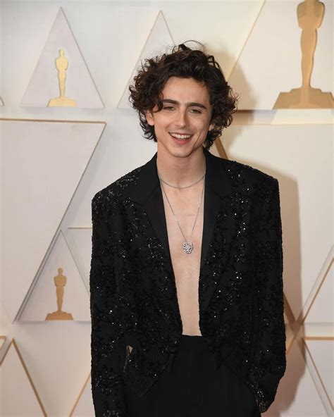 Timothée Chalamet on the red carpet of the 94th Academy Awards, Oscars ...