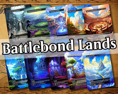 10X Battlebond Lands Full Art Style Commander Friendly MTG Proxy - Etsy