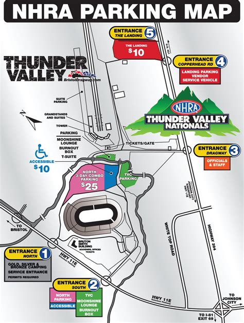 Bristol Dragway on Twitter: "Need help knowing where to park for the ...