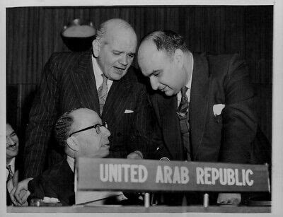 1958 United Arab Republic Delegates at United Nations Press Photo | eBay