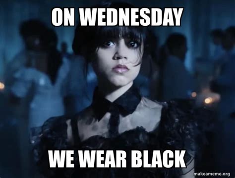 Happy Wednesday Addams Meme