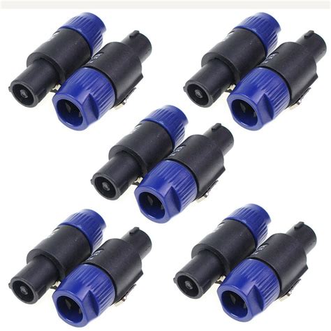 10pcs Compatible 4 pin Conductor Loud Speaker Cable End Plug Connector NL4FC USA - Walmart.com ...