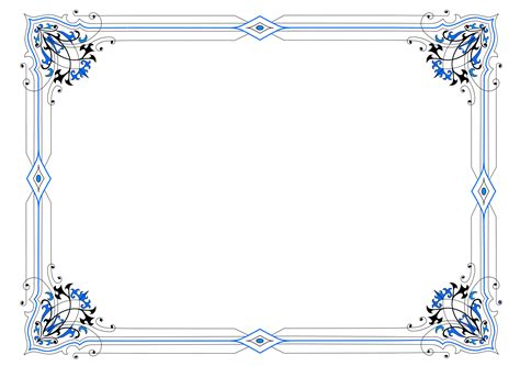 border - variation in blue by Helm42 | Flower clipart, Clip art ...