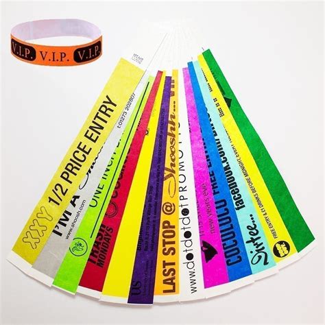 Imprinted Event Tyvek Wristbands 3/4" with 1 color imprint