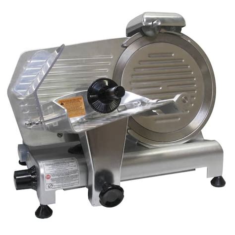 Weston Pro-320 200 W 10 in. Silver Electric Meat Slicer 83-0850-W - The Home Depot