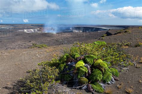 Halemaumau Crater in Hawaii Volcanoes National Park; Big Island, Hawaii, United States of ...