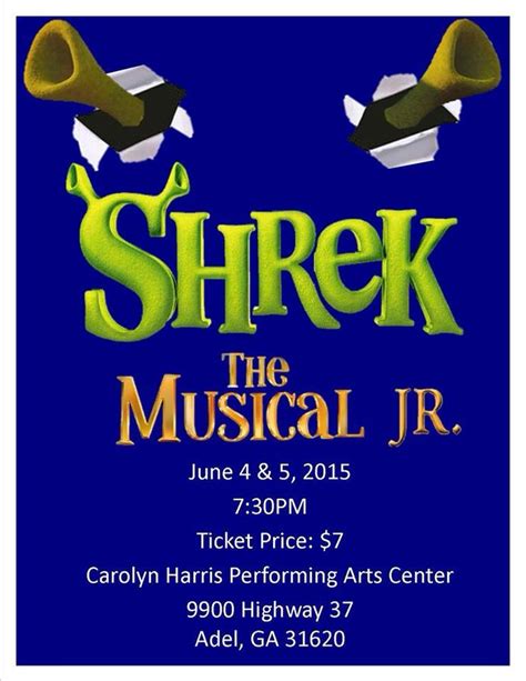 Shrek the Musical Poster Summer 2015 | Musical poster, Performing arts ...