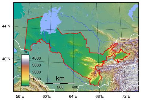 Large detailed physical map of Uzbekistan. Uzbekistan large detailed physical map | Vidiani.com ...