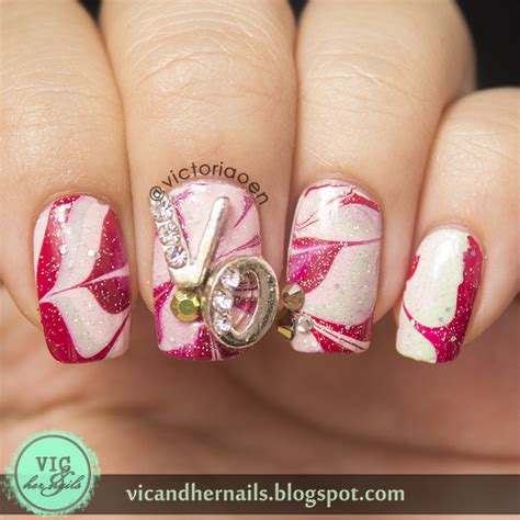 Vic and Her Nails: Watermarble with Letters Nail Charm (BPS Review)