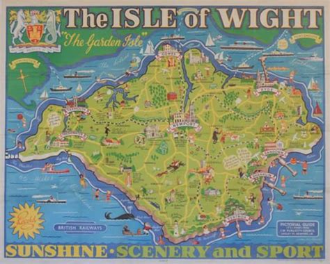 Vintage British Rail Isle of Wight Map Railway Poster A3 Print - Etsy